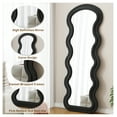thumbnail image 4 of Flannel Full Length Floor Mirror with Stand for Bedroom living room Hanging or Against The Wall black, 4 of 8