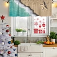 thumbnail image 5 of Beige Beach Starfish Curtain Valances for Windows, Kitchen Valance Window Treatments Panel 2 Pack, Blue Coastal Ocean Waves Rod Pocket Short Curtains for Bathroom Bedroom 42 x 12 Inch, 5 of 8