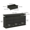 thumbnail image 3 of Modern 9-Drawer Dresser with Power Outlet - Storage Cabinet with LED Lights, Wide Chest of Drawers with Charging Station, Organizer for Bedroom, Closet, Living Room, 3 of 6