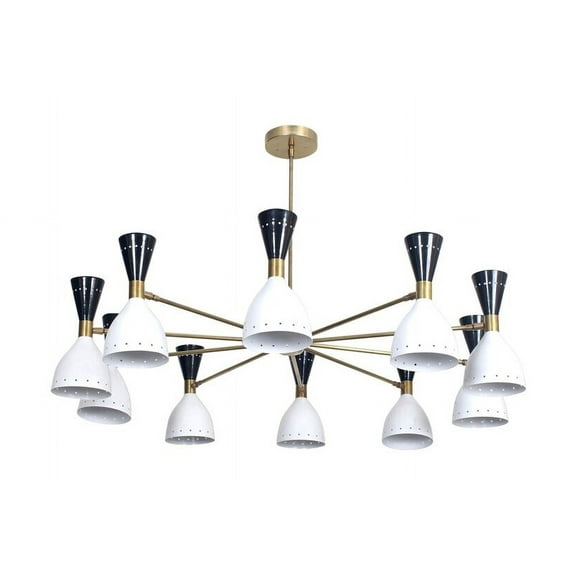 10 Light Modern Raw Brass chandelier light Fixture