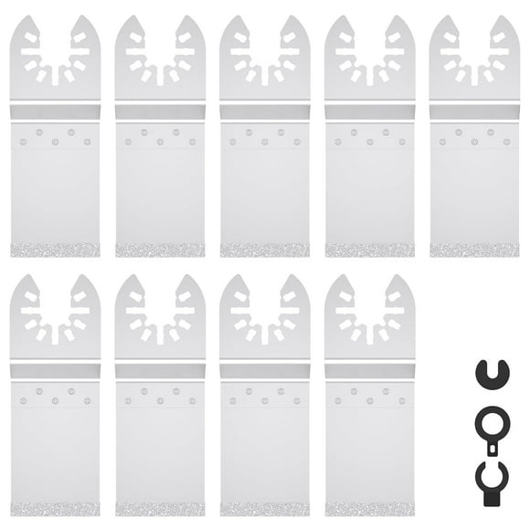 HUGFEGWE 9Pcs Diamond Oscillating Multi Tool Blade, Diamond Multitool Blades for Grout Removal, Diamond Oscillating Saw Blade for Grout Removal, Cleaning Mortar CJB91-17999