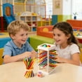 thumbnail image 5 of Wooden Board Games with Colorful Sticks Balls & Dice, Montessori Toys for Fine Motor Skills, Math Counting Educational Toys for 3-6 Years Old, Family Travel Operation Game, Tetragonal Prism Design, 5 of 8