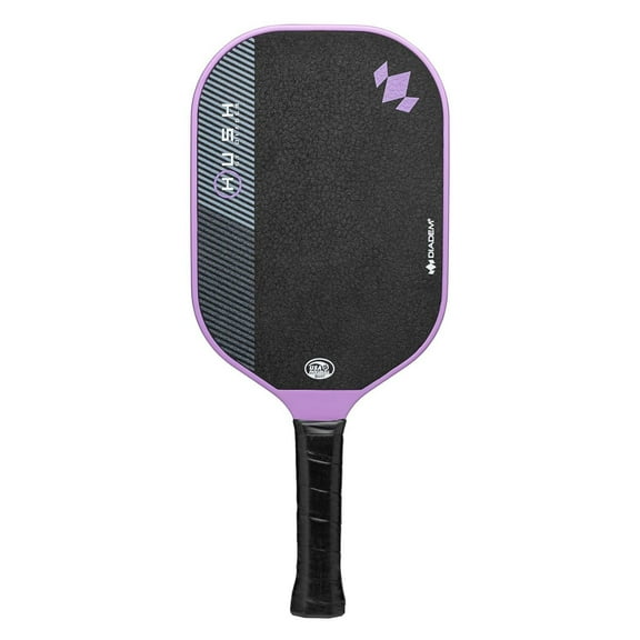 Diadem Hush  Quiet Pickleball Paddle, Double Thermoformed, Carbon Fiber Core, Power, Precision, Anti-Dampening Kraibon Technology Purple