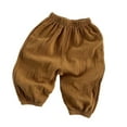 thumbnail image 2 of JIAYUE Soft Pants For Kids Solid Color Elastic Stretch Waist For Toddlers Comfortable Playwear Apparel, 2 of 5