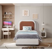 Meridian Furniture Blake Brown Vegan Leather Twin Bed