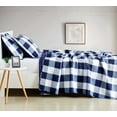 thumbnail image 5 of Truly Soft Everyday Buffalo Plaid Navy Blue Polyester 3-Piece King Quilt Set, plaid themed, for Men and Women, OEKO-TEX Certified Confidence, 5 of 9