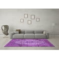 thumbnail image 3 of Ahgly Company Indoor Square Medallion Purple Traditional Area Rugs, 8' Square, 3 of 4