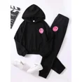thumbnail image 3 of Conjunto de 2 piezas de sudaderas con capucha estampadas para niños, camisetas de manga larga holgadas y cómodas, abrigo para niños, ropa de otoño e invierno, 3 of 4