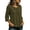 Green, variant on Women Crew Neck T-shirt Casual Tie Knot Keyhole 3/4 Sleeve Flowy Shirts Flowy Pullover Blouse & Tops Black M Fashion