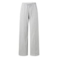 thumbnail image 4 of Ediodpoh Womens Sweatpants Oversized Wide Leg Lightweight Pants Elastic Drawstring Straight Leg Low Waisted Baggy Pants with Pockets Grey XL, 4 of 9