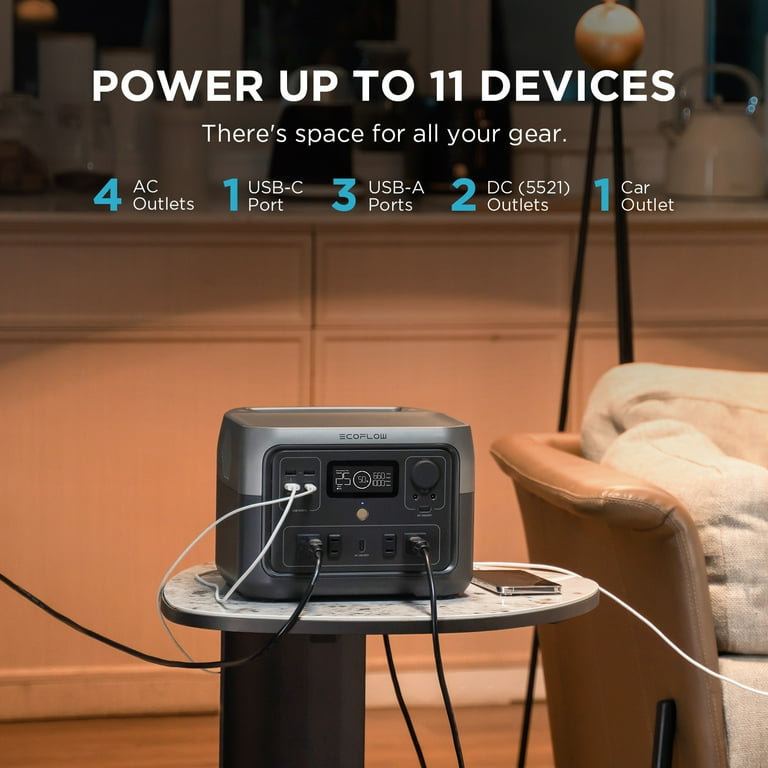 E-Z UP EcoFlow RIVER 2 Max 500W Portable Power Station