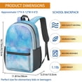 thumbnail image 3 of 17 Inch Lightweight Backpack,PVC Waterproof Oxford Fabric, Ergonomically Designed, with Large Capacity, Frozen Aesthetic Pattern, 3 of 5