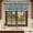 Navy Green, variant on Orange Navy Blue Striped Valances for Windows, Decorative Rod Pocket Window Valance Curtains, Minimalist Farmhouse Lines Short Curtain Drapes for Kitchen/Bathroom/Living Room, 2 Panels, 42" W x 18" L