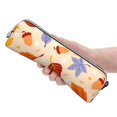 thumbnail image 4 of XMXT Leather Pencil Case, Autumn Nut Leaves Large Capacity Pencil Pouch for Student Teens Women, 4 of 9