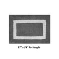 thumbnail image 4 of Better Trends 2 Piece 17" x 24" Bathroom Rugs Set 100% Cotton Water Absorbent & Reversible Extra Soft Tufted Bath Rug, Machine Washable for Bathroom Floor Decor Hotel Multi Collection - Gray/White, 4 of 6