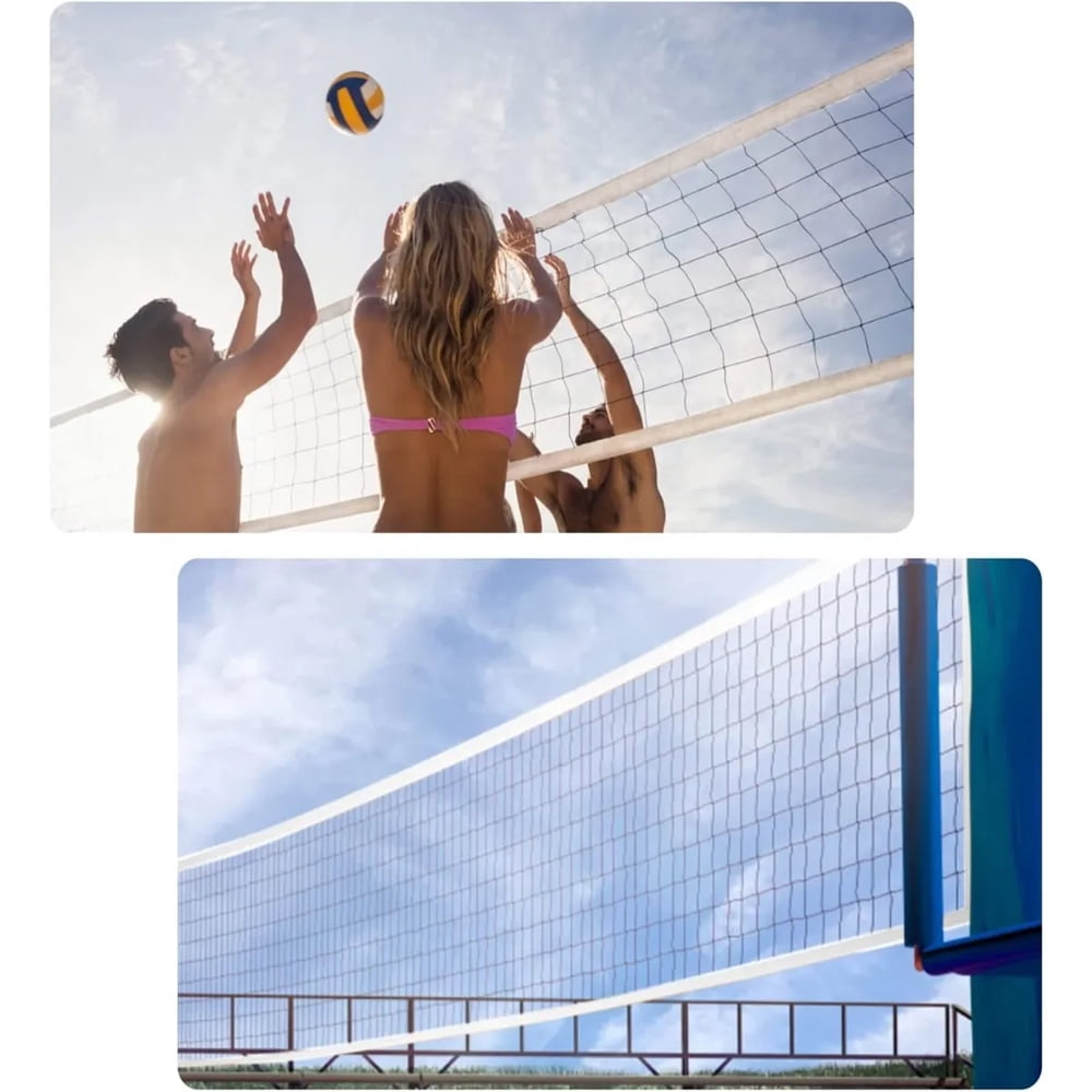 Soapow Indoor and Outdoor Polyethylene Volleyball Net, 32ft x 3ft