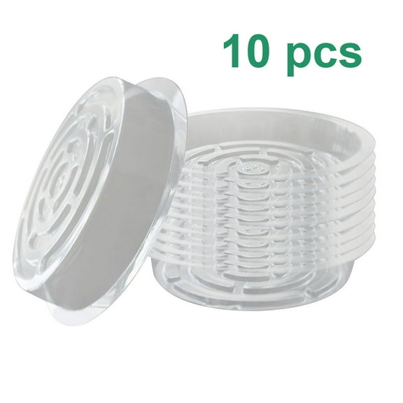 10 Pack Clear Plant Saucer 8 Inches Drip Trays for Indoors Outdoors, Plastic Flower Plant Pot Saucer