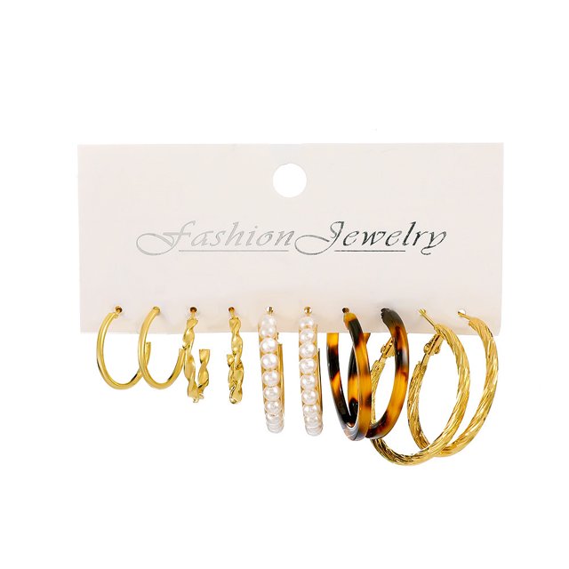 Conjunto de aretes de metal con diseño geométrico cuadrado, conjunto de aretes con diseño de viento, fácil de usar, material de metal duradero, estilo moderno