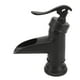 thumbnail image 1 of Grifo De Lavabo De Un Orificio, Grifo De Salida De Cascada A Prueba De Fugas, Prevención De Deslizamiento Negro Para Cocina, 1 of 8