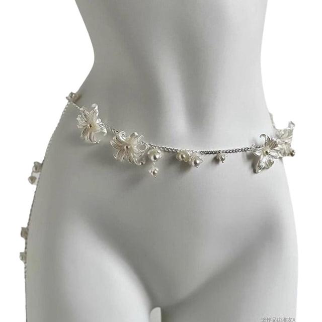 Women Body Chain, Jewelry Multi-layer Pearl Multi-layer Belts Tassel Flower