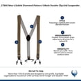 thumbnail image 6 of CTM  Subtle Diamond pattern Y-Back Double Clip-End Suspender (Men), 6 of 6