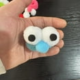 thumbnail image 3 of Pebbuoy 2Pcs Women Cute Hair Ropes Cartoon Big Eyes Decor High Elasticity Candy Color Ponytail Holder Hair Band Hair Rings, 3 of 7