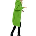 thumbnail image 6 of Kaprioy Long Hoodies For Women Zip Up Double Zipper Fleece Jacket Tunic Sweatshirts Winter Fall Fashion Clothes Oversized Jackets with Pockets Green, XXXXL, 6 of 8