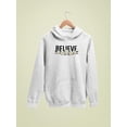 thumbnail image 3 of Believe Daisy Flower Banner Hoodie Women -Image by Shutterstock, Female Large, 3 of 4