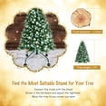thumbnail image 3 of Topbuy Pliage Roulement Arbre de Noël Support en Métal Base W / Roues Universelles Verrouillables pour Arbre sous 7ft, 3 of 10