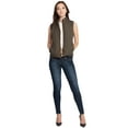 thumbnail image 5 of Ma Croix Womens Solid Quilted Zip Up Padding Vest Jacket, 5 of 7