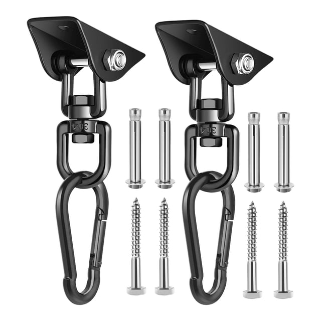 S SERENABLE 2 Set Swing Hangers Ceiling Mounts Hammock Hanging Kits for Seat Chair Patio