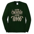 thumbnail image 2 of Wild Bobby, A Little Country, A Little Hood, Pop Culture, Men Long Sleeve Shirt, Forest Green, Medium, 2 of 4