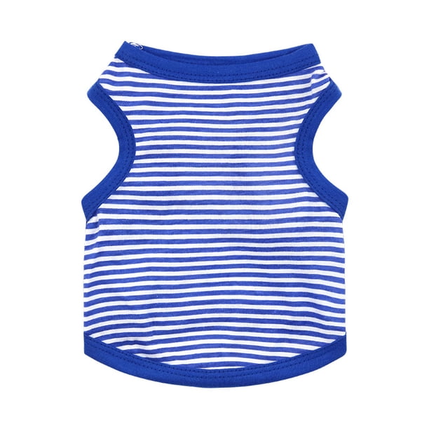 Xiao Hua Chaleco transpirable para perros y gatos, sudadera para cachorros, ropa para perros, abrigos para perros pequeños, medianos y gatos, talla L, color azul.