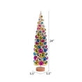 thumbnail image 2 of Vickerman 24" Vintage Tabletop Frosted Gold Artificial Tree, Multi-colored Ornament, 2 of 2