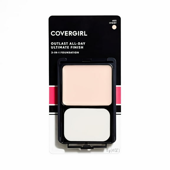 COVERGIRL Outlast All-Day Ultimate Finish 3-in-1 Foundation, 405 Ivory (Pack of 2)