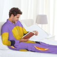 thumbnail image 6 of Naloa Yellow Lemon And Orange Men’s Pajamas Set - Long Sleeve Button Down Sleep Shirt and Pajama Bottoms Sleepwear Set-X-Large, 6 of 7