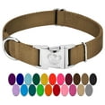 thumbnail image 2 of Country Brook Petz® Vibrant 10 Color Selection - Medium Premium Nylon Dog Collar - 1 inch Wide - Coyote Tan, 2 of 7