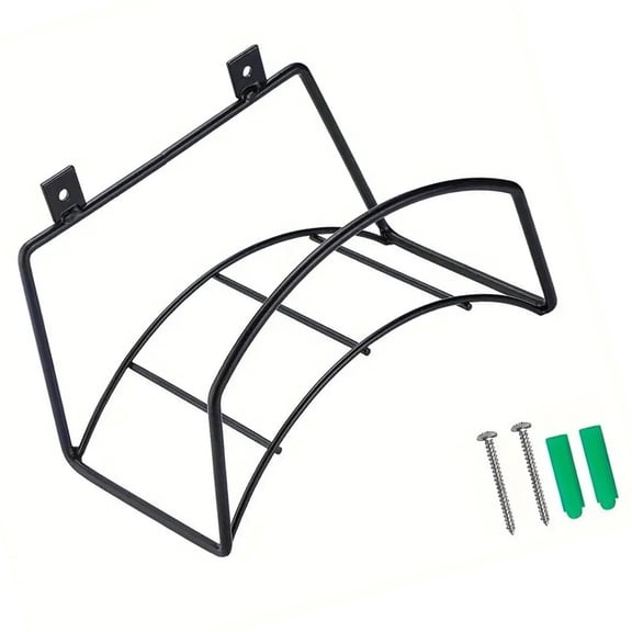 Rusts Resistant Wall Mount Garden Hoses Reel Holder Metal Construction For Outdoor Water Pipe Storage And Organization
