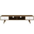 thumbnail image 4 of Modern Contemporary Urban Design Living Room Lounge Club Lobby Media TV Stand Console Table, Wood, Natural Brown White, 4 of 7