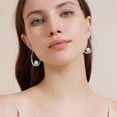thumbnail image 2 of CFIOZYOS 14k Gold Plated Lightweight Pearl Earrings,Trendy Jewelry,Teardrop Hoop Earrings for Women,Pearl Drop Earrings,Elegant Jewelry for Gifts, 2 of 12