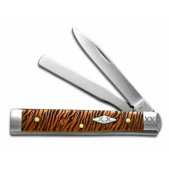 Case XX Knives Baby Doc Tiger Stripe Orange Bone Pocket Knife