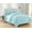 Aqua Blue, variant on 8-Pieces Pintuck Comforter set Includes Bed Sheet Set with Double Sided Storage Pockets, King/Cal King, White