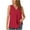 Red, variant on Kaemgyyd Womens Tank Tops Casual Loose V Neck Sleeveless Shirts Fashion Solid Color Summer Basic Tunic Blouses