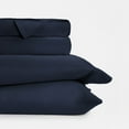 thumbnail image 6 of Luxury Cooling 100% Rayon From Bamboo Silky Soft Bed Sheets Set Navy Queen Size Bedding by Comfort Canopy, 6 of 12