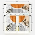 thumbnail image 5 of Boho Kitchen Curtains Geometric Window Curtains Valance and Tier Set 36 Inch, Summer Palm Tree Orange Sun Rod Pocket Short Tier Curtain, Tropical Small Cafe Curtains for Kitchen Decor, 5 of 6