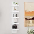 thumbnail image 1 of Estantería de Pared de 5 Niveles, Repisas Flotantes Blancas para Almacenamiento – Diseño Vertical en Torre, Estilo Lack Ahorra Espacio, Organizador para Recámara y Sala (White), 1 of 4