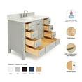 thumbnail image 3 of Ariel Cambridge 43 In. Single Rectangle Sink Vanity With Carrara White Marble 0.75 In Countertop In Grey, 3 of 10
