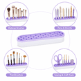 thumbnail image 6 of ABPETE Silicone Makeup Brush Holder, 21 cm Flexible Slot Desktop Organizer with Stable Base for Cosmetic Brushes, Pens, Paintbrushes, Sewing and Craft Tools, Purple, 6 of 7