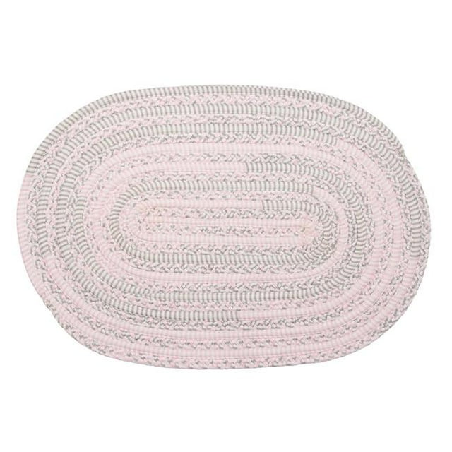 Colonial Mills Tapis LA01R024X048 2 x 4 Pi. Tapis de Chambre d'Enfant Tressé Rose Gris