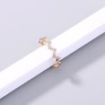 thumbnail image 3 of Anillo de circón con patrón de ondas doradas para los altibajos de mi hija, 3 of 5